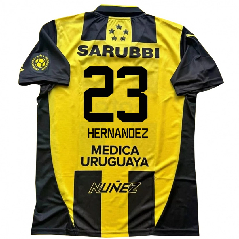 Danxen Kinder Abel Hernandez #23 Schwarz Gelb Heimtrikot Trikot 2025/26 T-Shirt Schweiz