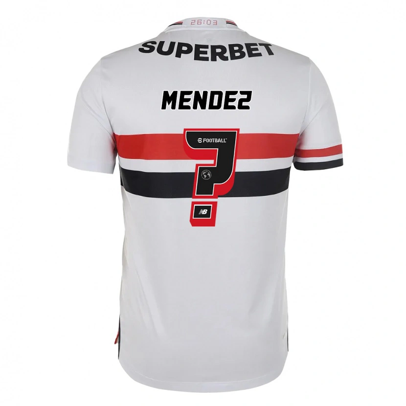 Danxen Kinder Jhegson Méndez #0 Rot Schwarz Weiß Heimtrikot Trikot 2025/26 T-Shirt Schweiz