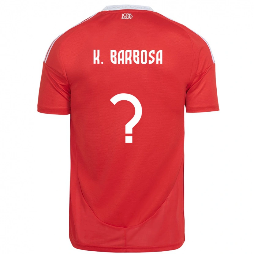 Danxen Kinder Kauã Barbosa #0 Weiß Rot Heimtrikot Trikot 2025/26 T-Shirt Schweiz