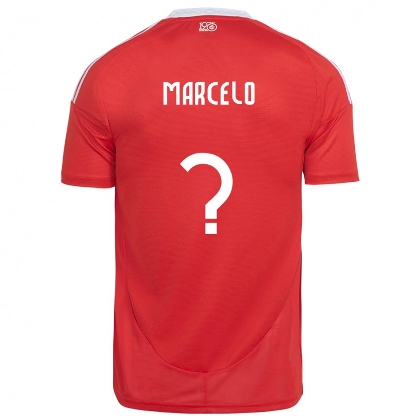 Danxen Kinder João Marcelo #0 Weiß Rot Heimtrikot Trikot 2025/26 T-Shirt Schweiz