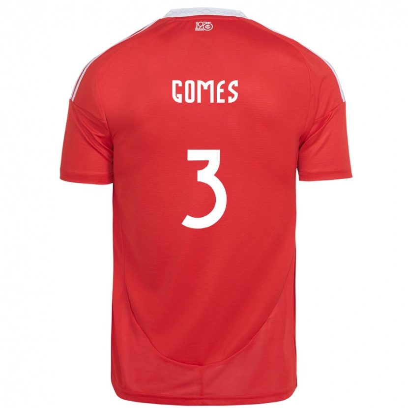 Danxen Kinder Igor Gomes #3 Weiß Rot Heimtrikot Trikot 2025/26 T-Shirt Schweiz