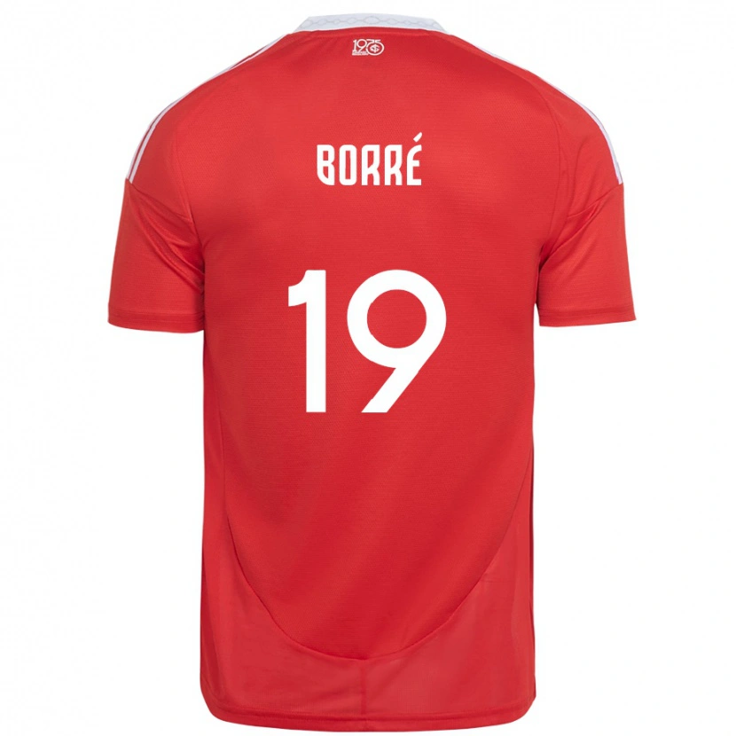 Danxen Kinder Rafael Borré #19 Weiß Rot Heimtrikot Trikot 2025/26 T-Shirt Schweiz