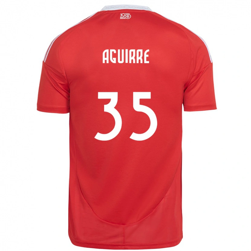Danxen Kinder Braian Aguirre #35 Rot Weiß Heimtrikot Trikot 2025/26 T-Shirt Schweiz