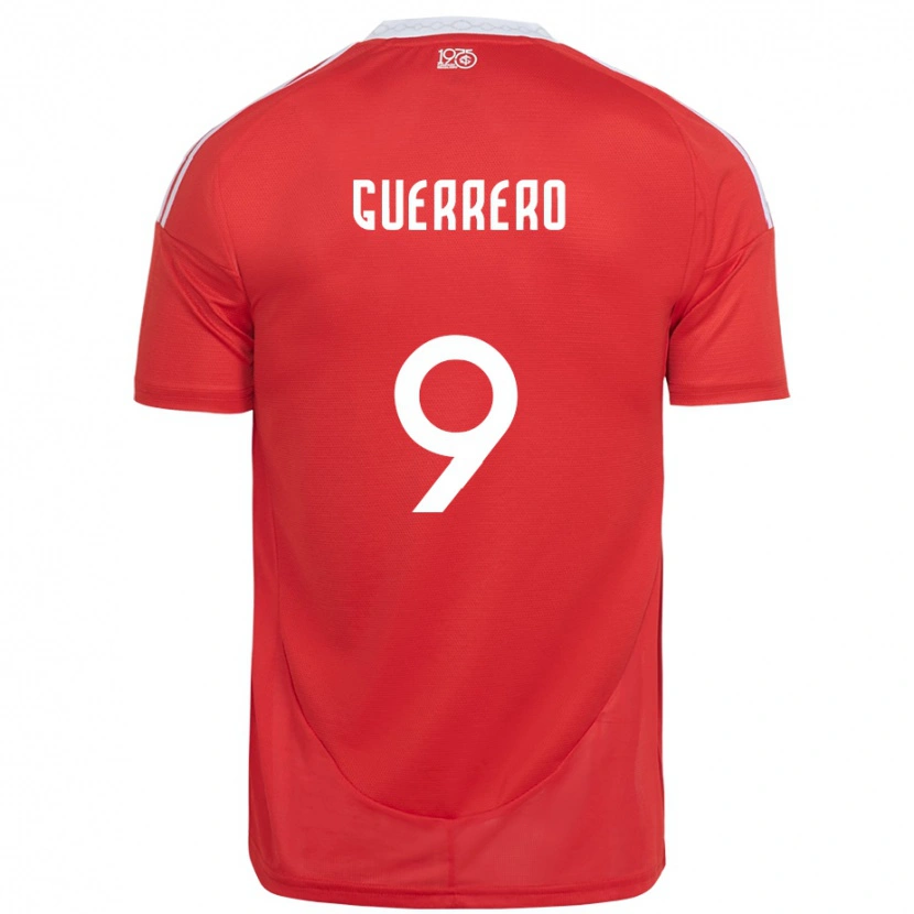 Danxen Kinder Paolo Guerrero #9 Weiß Rot Heimtrikot Trikot 2025/26 T-Shirt Schweiz