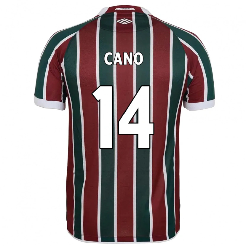Danxen Kinder Germán Cano #14 Weiß Grün Kastanienbraun Heimtrikot Trikot 2025/26 T-Shirt Schweiz