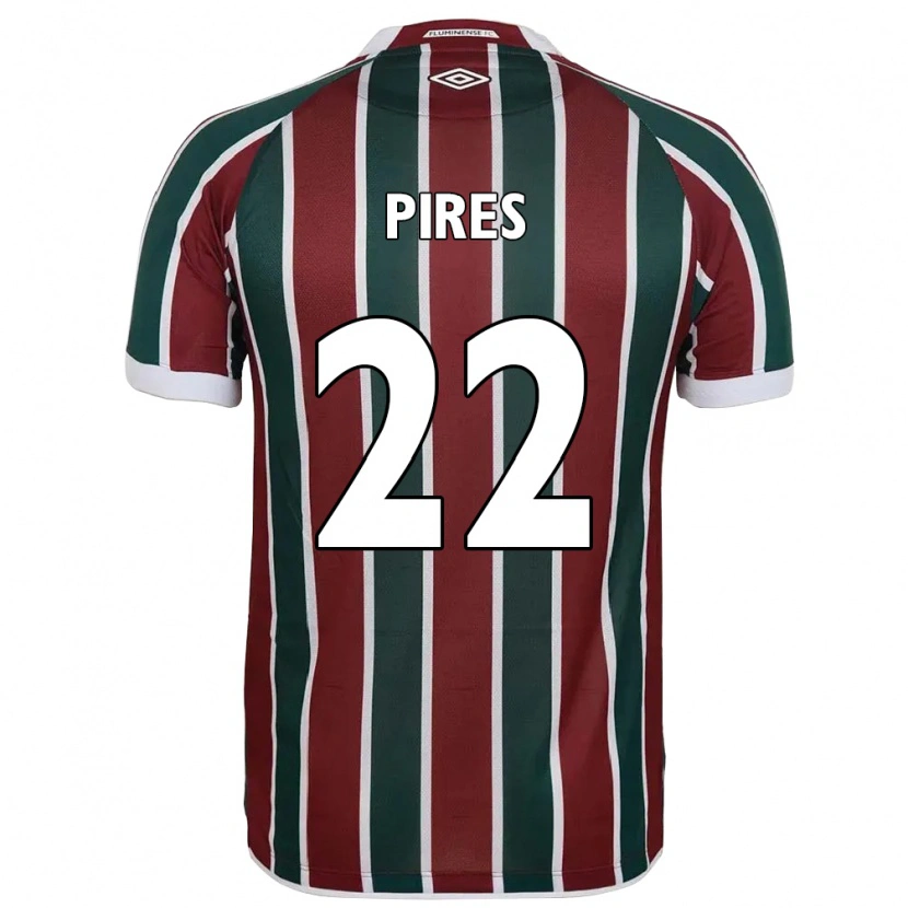 Danxen Kinder Gabriel Pires #22 Grün Kastanienbraun Weiß Heimtrikot Trikot 2025/26 T-Shirt Schweiz