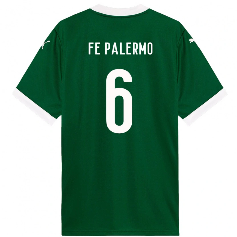 Danxen Kinder Fe Palermo #6 Weiß Grün Heimtrikot Trikot 2025/26 T-Shirt Schweiz