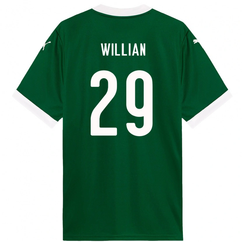 Danxen Kinder Willian #29 Weiß Grün Heimtrikot Trikot 2025/26 T-Shirt Schweiz