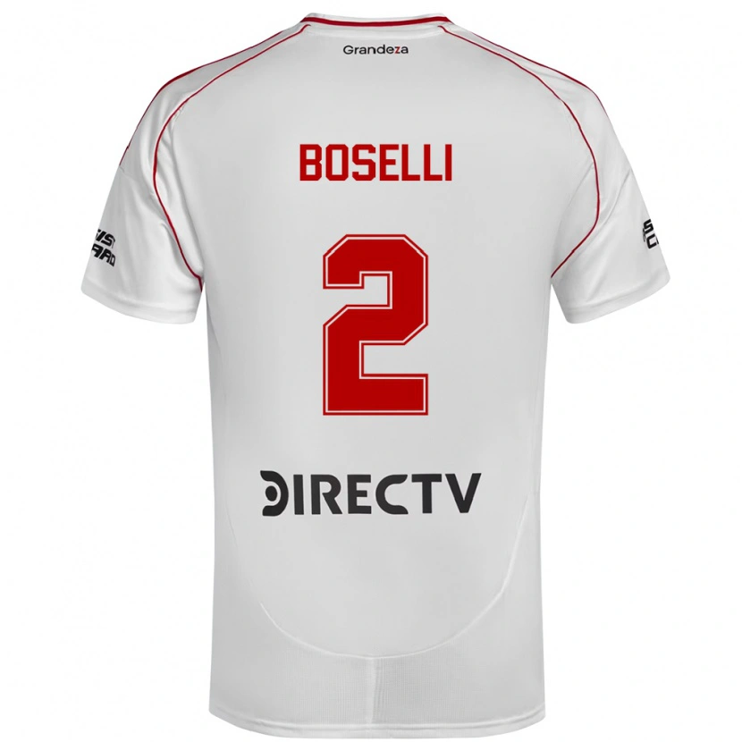 Danxen Kinder Sebastián Boselli #2 Weiß Rot Heimtrikot Trikot 2025/26 T-Shirt Schweiz