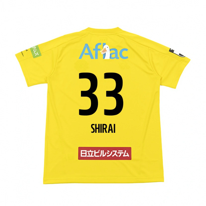 Danxen Kinder Eiji Shirai #33 Schwarz Gelb Heimtrikot Trikot 2025/26 T-Shirt Schweiz