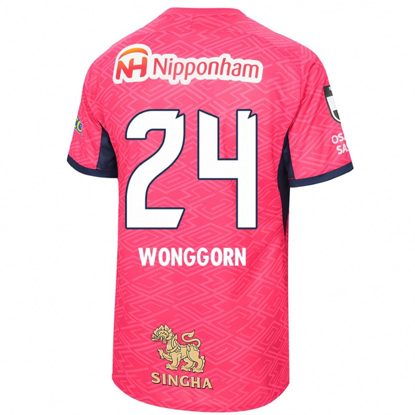 Danxen Kinder Jaroensak Wonggorn #24 Weiß Sakura Rosa Heimtrikot Trikot 2025/26 T-Shirt Schweiz