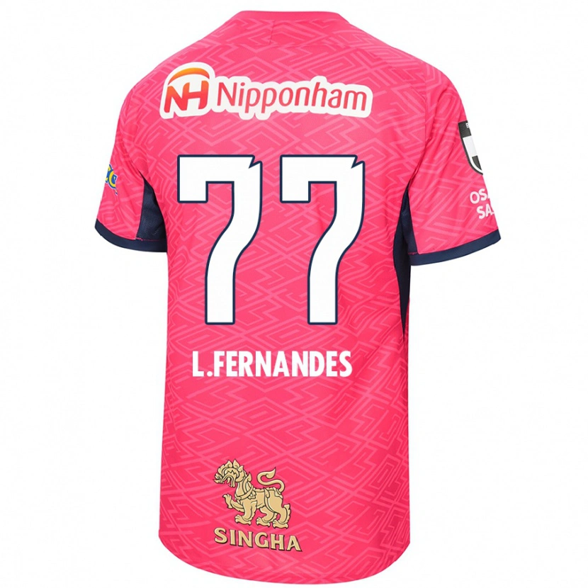 Danxen Kinder Lucas Fernandes #77 Weiß Sakura Rosa Heimtrikot Trikot 2025/26 T-Shirt Schweiz