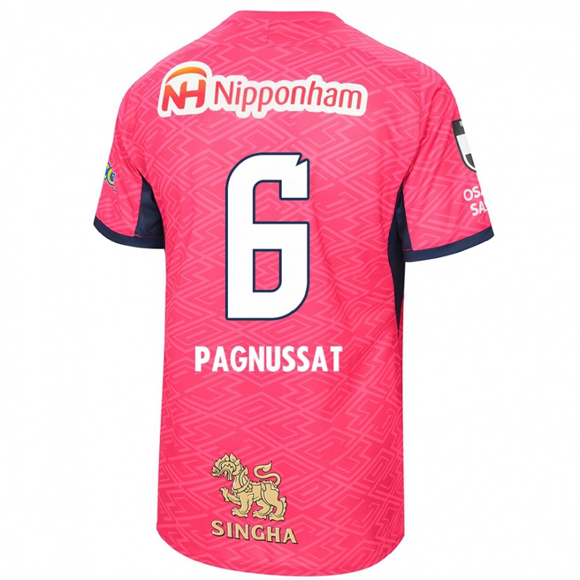 Danxen Kinder Tiago Pagnussat #6 Weiß Sakura Rosa Heimtrikot Trikot 2025/26 T-Shirt Schweiz