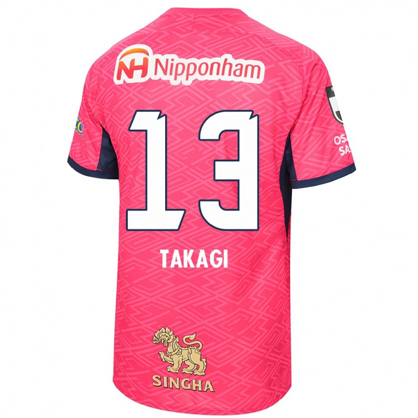 Danxen Kinder Toshiyuki Takagi #13 Weiß Sakura Rosa Heimtrikot Trikot 2025/26 T-Shirt Schweiz