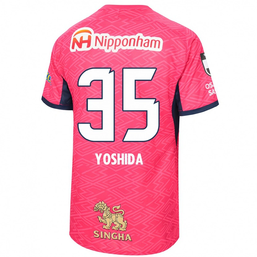 Danxen Kinder Yuji Yoshida #35 Weiß Sakura Rosa Heimtrikot Trikot 2025/26 T-Shirt Schweiz