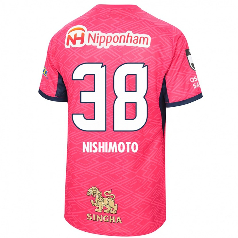 Danxen Kinder Masataka Nishimoto #38 Weiß Sakura Rosa Heimtrikot Trikot 2025/26 T-Shirt Schweiz