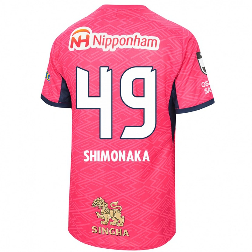 Danxen Kinder Ryoga Shimonaka #49 Weiß Sakura Rosa Heimtrikot Trikot 2025/26 T-Shirt Schweiz