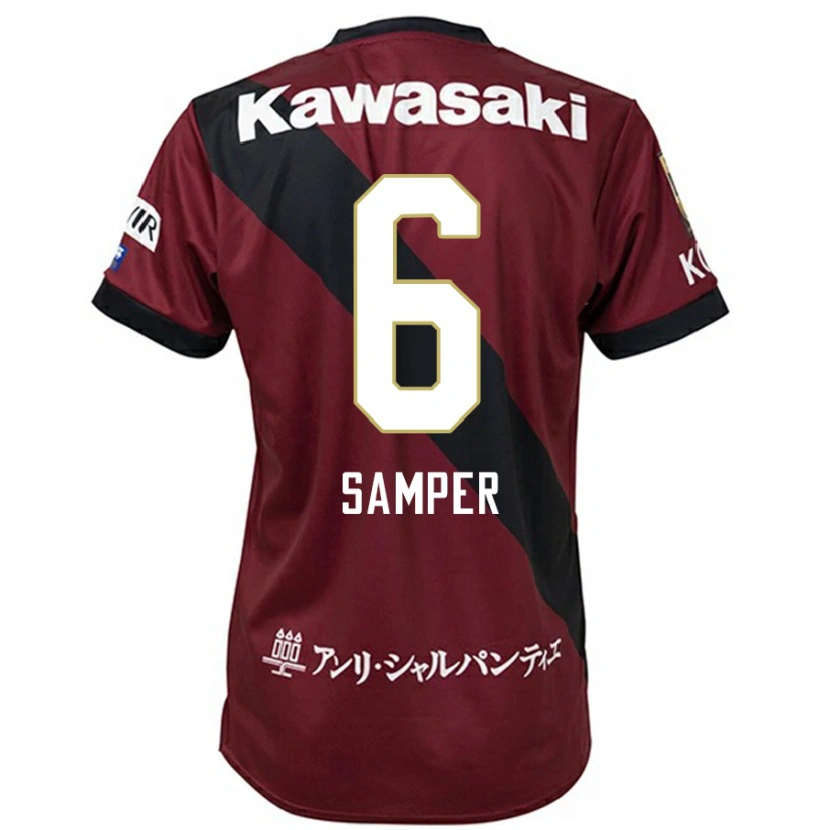 Danxen Kinder Sergi Samper #6 Weiß Schwarz Heimtrikot Trikot 2025/26 T-Shirt Schweiz