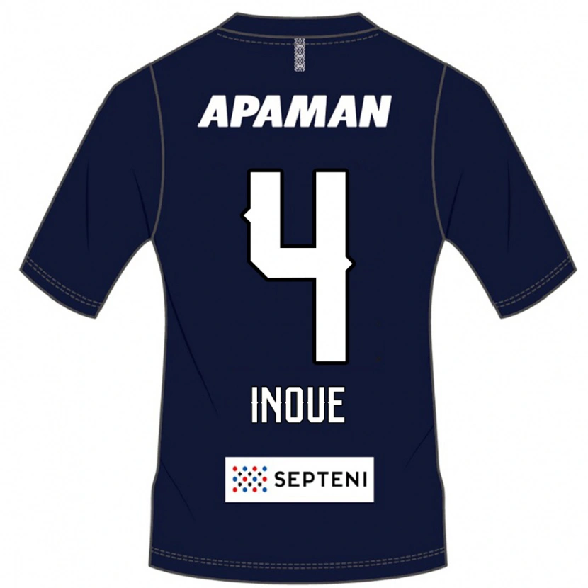 Danxen Kinder Seiya Inoue #4 Königsblau Weiß Heimtrikot Trikot 2025/26 T-Shirt Schweiz