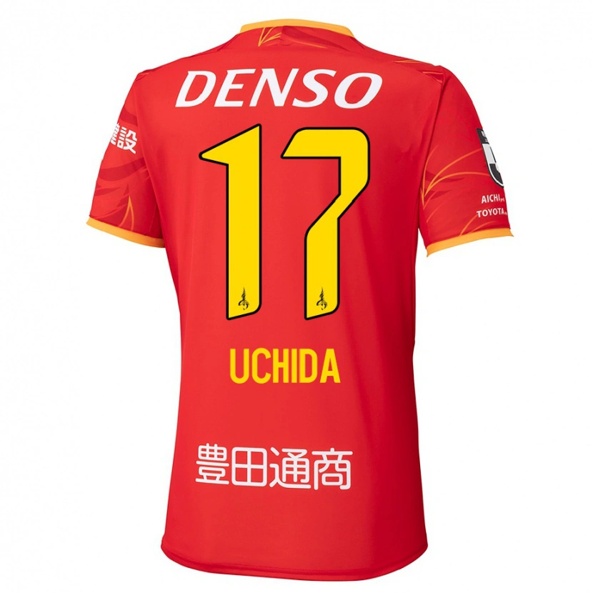 Danxen Kinder Takuya Uchida #17 Rot Gelb Heimtrikot Trikot 2025/26 T-Shirt Schweiz