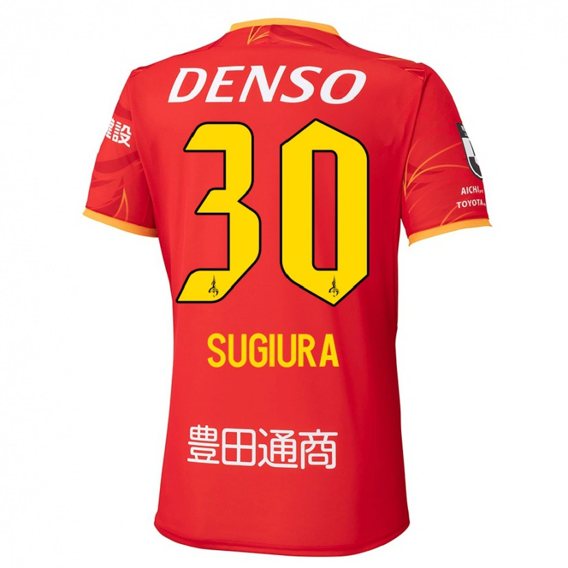 Danxen Kinder Shungo Sugiura #30 Rot Gelb Heimtrikot Trikot 2025/26 T-Shirt Schweiz