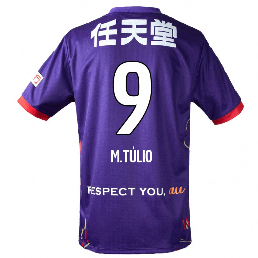 Danxen Kinder Marco Túlio #9 Weiß Lila Schwarz Heimtrikot Trikot 2025/26 T-Shirt Schweiz