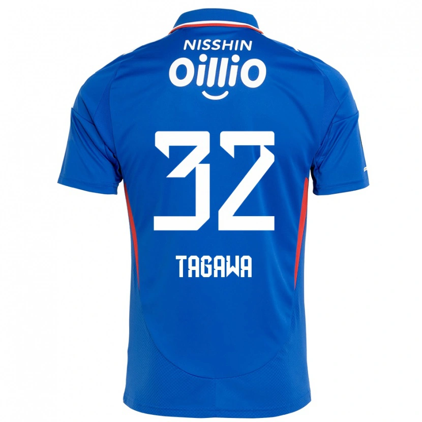 Danxen Kinder Tomoki Tagawa #32 Weiß Königsblau Heimtrikot Trikot 2025/26 T-Shirt Schweiz