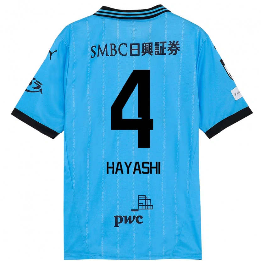 Danxen Kinder Shunsuke Hayashi #4 Weiß Himmelblau Heimtrikot Trikot 2025/26 T-Shirt Schweiz