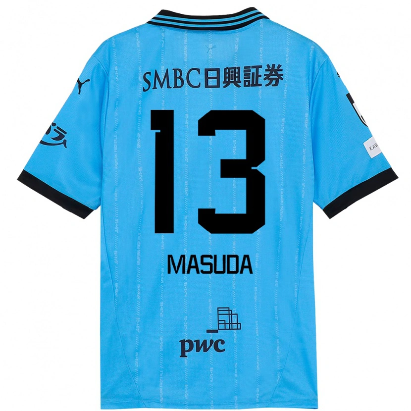 Danxen Kinder Hinata Masuda #13 Weiß Himmelblau Heimtrikot Trikot 2025/26 T-Shirt Schweiz