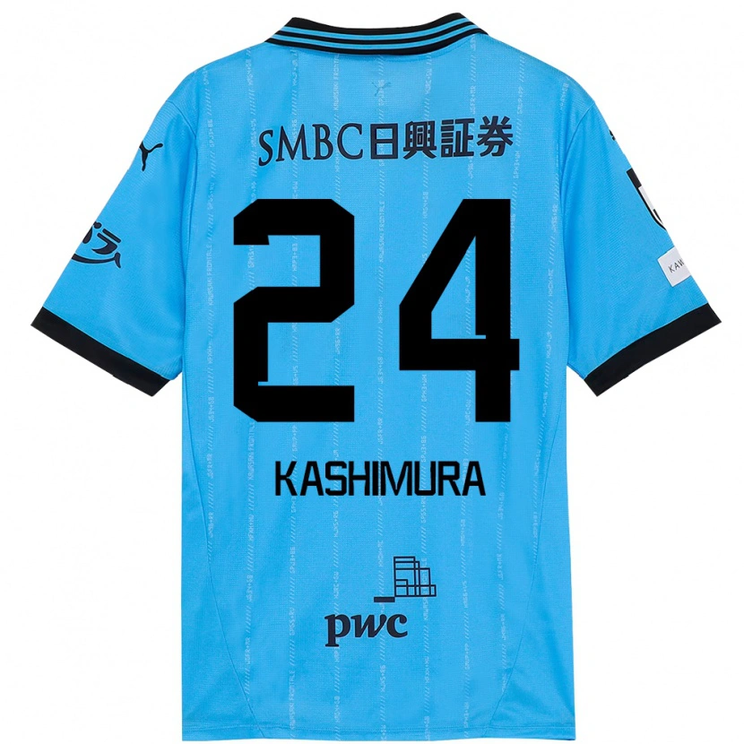 Danxen Kinder Ryota Kashimura #24 Weiß Himmelblau Heimtrikot Trikot 2025/26 T-Shirt Schweiz