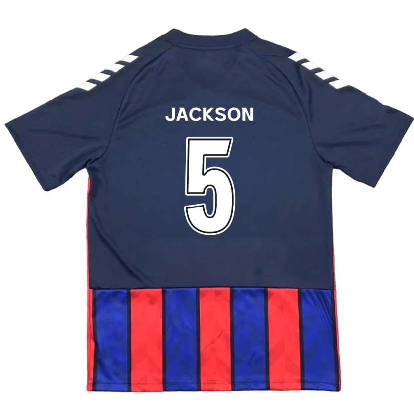 Danxen Kinder Lachlan Jackson #5 Off-White Rot Heimtrikot Trikot 2025/26 T-Shirt Schweiz