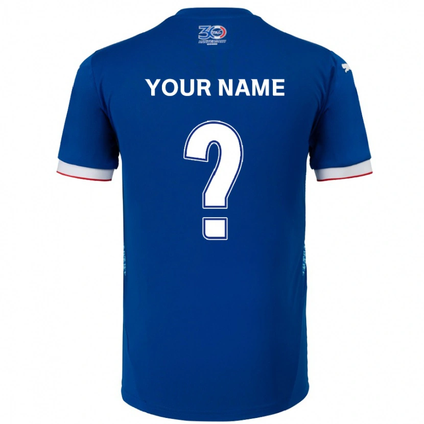 Danxen Kinder Ihren Namen #0 Weiß Königsblau Heimtrikot Trikot 2025/26 T-Shirt Schweiz