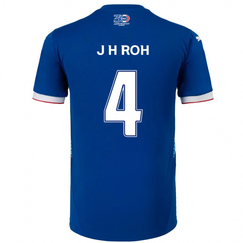 Danxen Kinder Hyun-Jun Roh #4 Königsblau Weiß Heimtrikot Trikot 2025/26 T-Shirt Schweiz