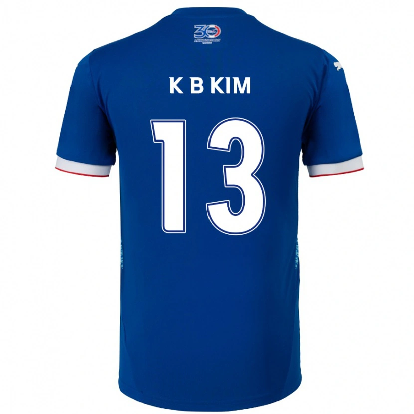 Danxen Kinder Bo-Kyung Kim #13 Königsblau Weiß Heimtrikot Trikot 2025/26 T-Shirt Schweiz