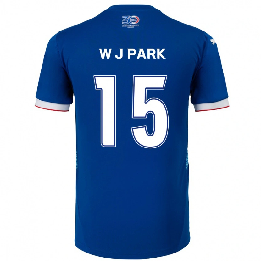 Danxen Kinder Woo-Jin Park #15 Königsblau Weiß Heimtrikot Trikot 2025/26 T-Shirt Schweiz