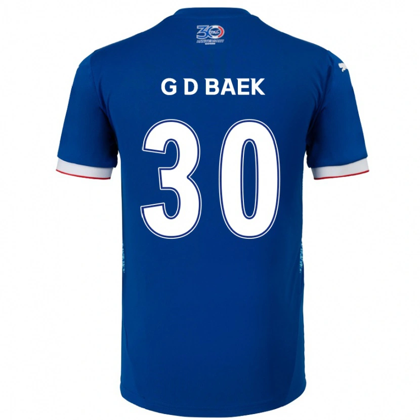 Danxen Kinder Dong-Gyu Baek #30 Königsblau Weiß Heimtrikot Trikot 2025/26 T-Shirt Schweiz