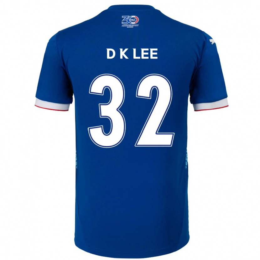 Danxen Kinder Kyu-Dong Lee #32 Königsblau Weiß Heimtrikot Trikot 2025/26 T-Shirt Schweiz
