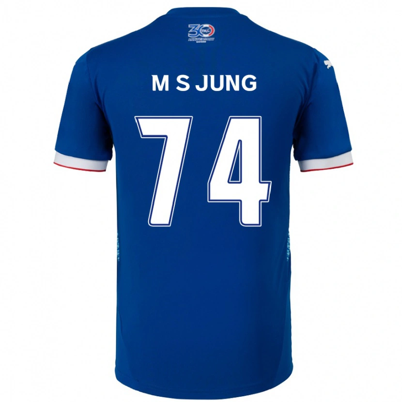 Danxen Kinder Sung-Min Jung #74 Königsblau Weiß Heimtrikot Trikot 2025/26 T-Shirt Schweiz