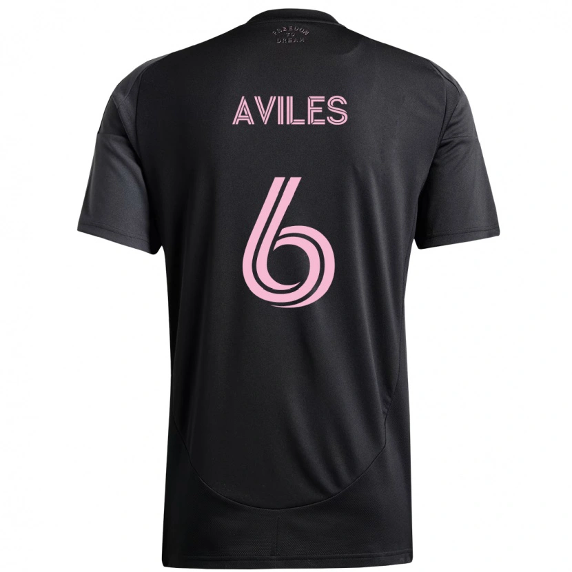 Danxen Kinder Tomás Avilés #6 Rosa Schwarz Auswärtstrikot Trikot 2025/26 T-Shirt Schweiz