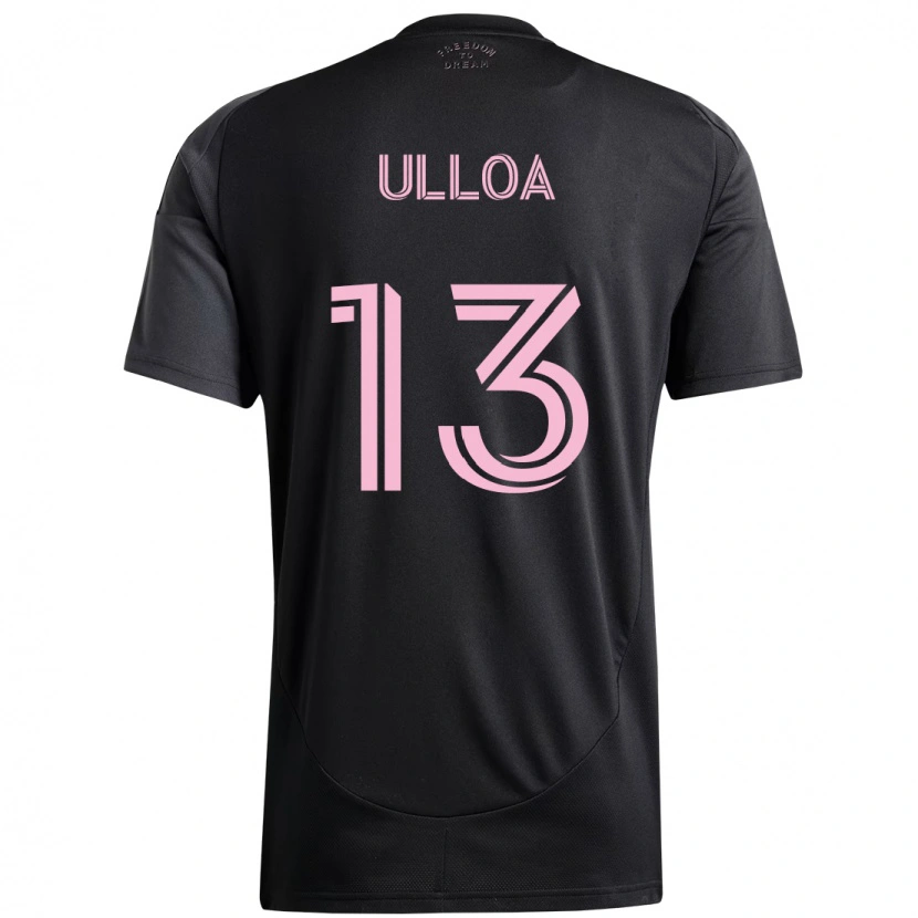 Danxen Kinder Víctor Ulloa #13 Schwarz Rosa Auswärtstrikot Trikot 2025/26 T-Shirt Schweiz