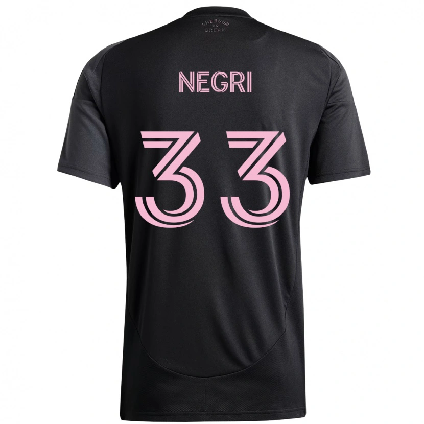 Danxen Kinder Franco Negri #33 Schwarz Rosa Auswärtstrikot Trikot 2025/26 T-Shirt Schweiz