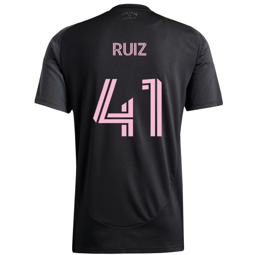 Danxen Kinder David Ruíz #41 Rosa Schwarz Auswärtstrikot Trikot 2025/26 T-Shirt Schweiz