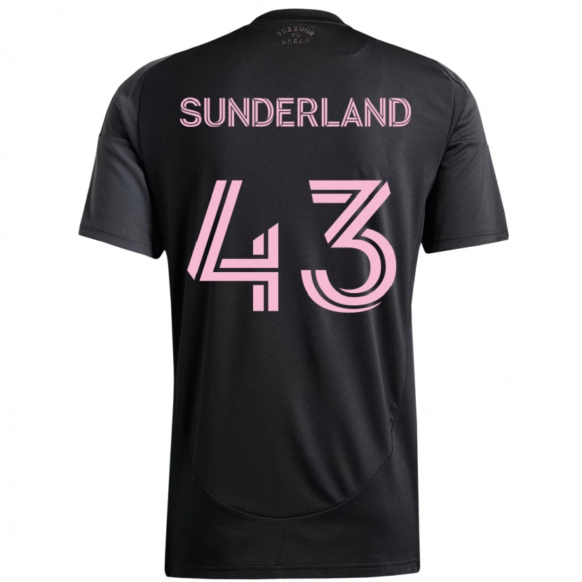 Danxen Kinder Lawson Sunderland #43 Schwarz Rosa Auswärtstrikot Trikot 2025/26 T-Shirt Schweiz