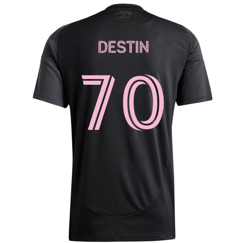 Danxen Kinder Bryan Destin #70 Schwarz Rosa Auswärtstrikot Trikot 2025/26 T-Shirt Schweiz