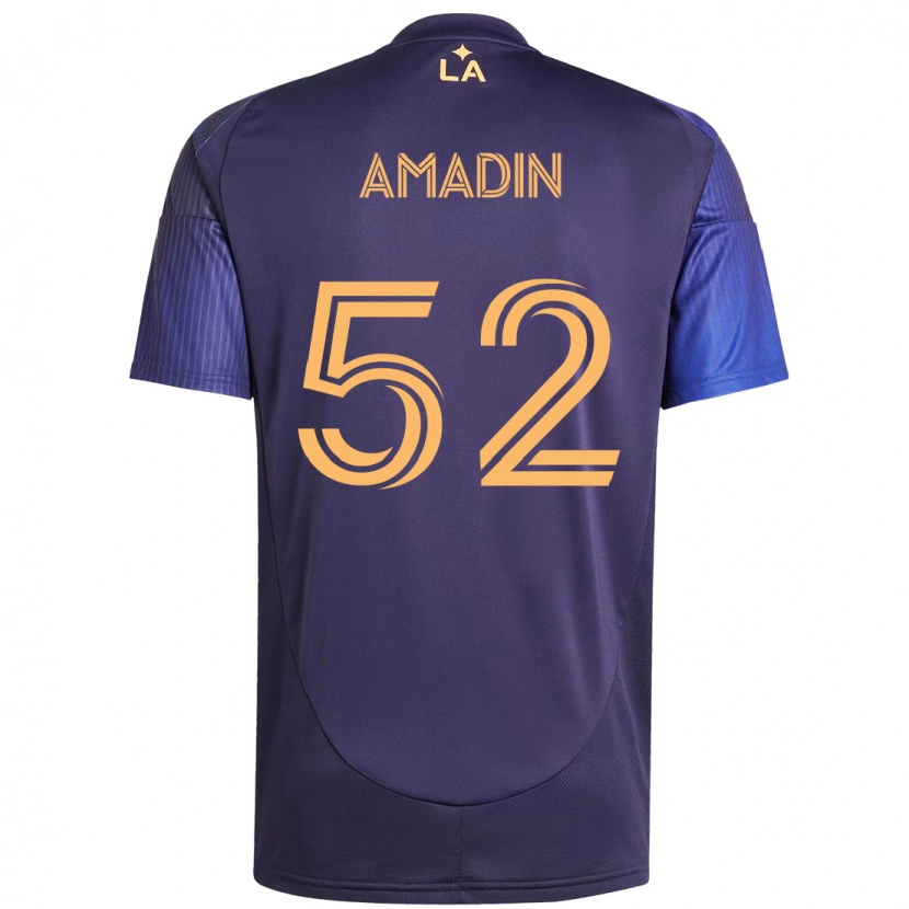 Danxen Kinder Elijah Amadin #52 Weiß Gelb Auswärtstrikot Trikot 2025/26 T-Shirt Schweiz