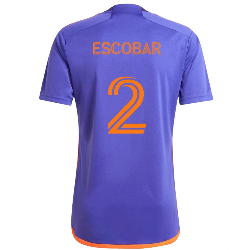 Danxen Kinder Franco Escobar #2 Lila Orange Auswärtstrikot Trikot 2025/26 T-Shirt Schweiz