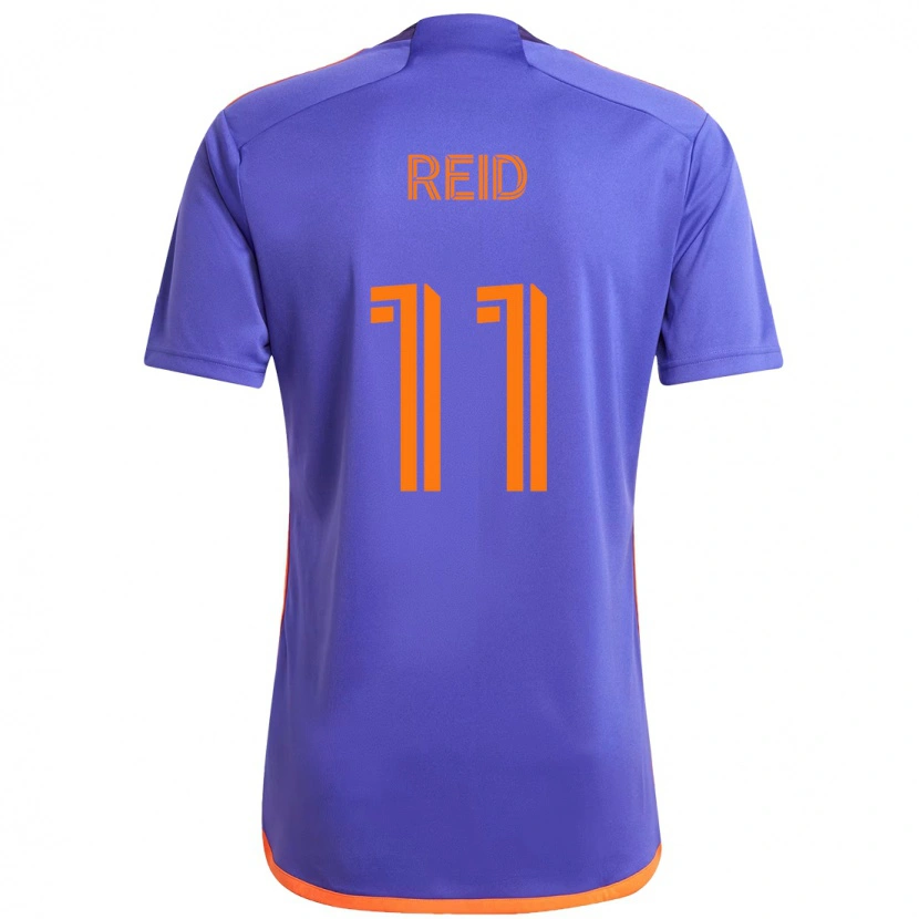 Danxen Kinder Isaiah Reid #11 Orange Weiß Auswärtstrikot Trikot 2025/26 T-Shirt Schweiz