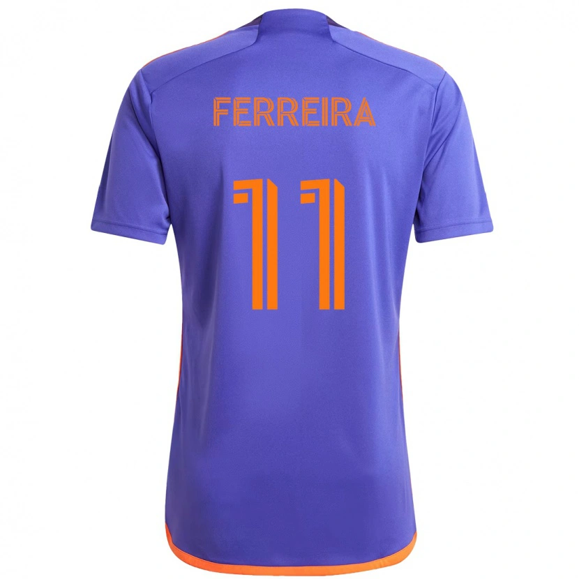 Danxen Kinder Sebastián Ferreira #11 Orange Weiß Auswärtstrikot Trikot 2025/26 T-Shirt Schweiz