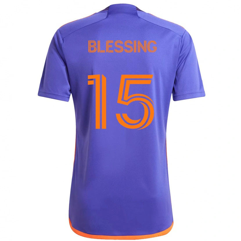 Danxen Kinder Latif Blessing #15 Lila Orange Auswärtstrikot Trikot 2025/26 T-Shirt Schweiz