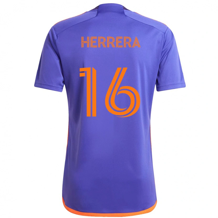 Danxen Kinder Hector Herrera #16 Orange Weiß Auswärtstrikot Trikot 2025/26 T-Shirt Schweiz